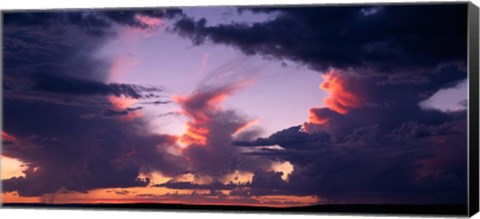 Framed Namibia, Fish River Canyon, Thunder storm clouds Print