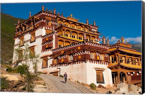 Framed Sangpi Luobuling Si Monastery, Sichuan, China Print