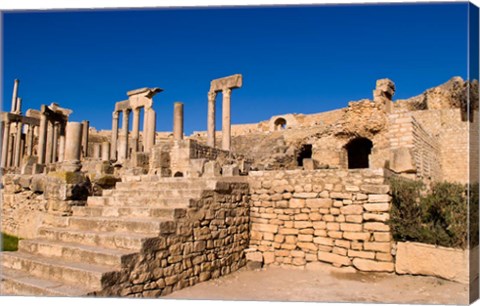 Framed Roman Theater, Ancient Architecture, Dougga, Tunisia Print