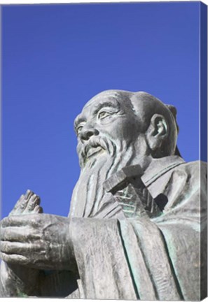 Framed Sculpture of Confucius, Tibet, China Print