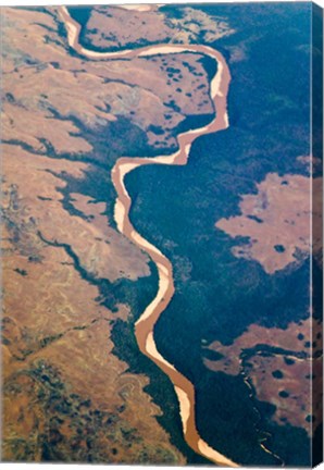 Framed River flowing through land below, Madagascar Print