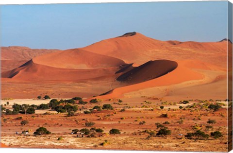 Framed Sand dune at Sossusvlei, Namib-Naukluft National Park, Namibia Print