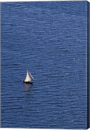 Framed Small Fishing Dugout on Lake Tanganyika, Tanzania Print