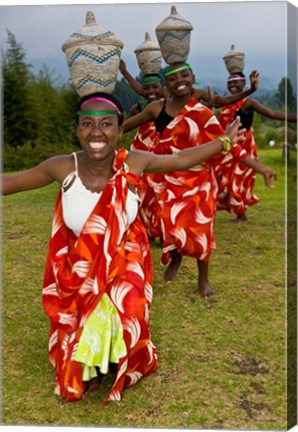 Framed Hutu Tribe Women Dancers, Rwanda Print