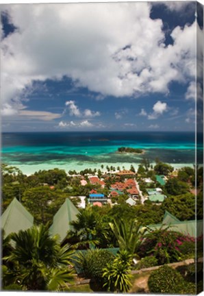 Framed Seychelles, Anse Volbert, Tourist village Print