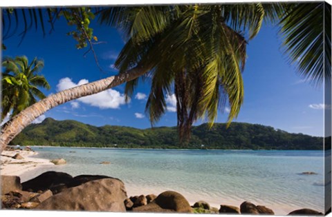 Framed Seychelles, Mahe Island, Anse a la Mouche Print