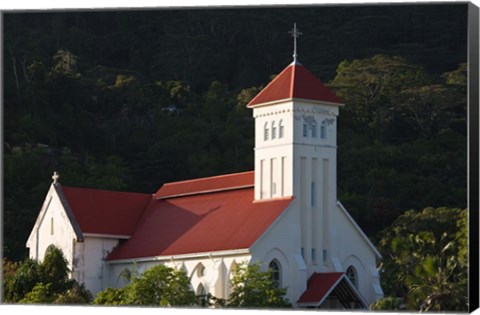 Framed Seychelles, Mahe Island, Cascade, St. Andrew Church Print