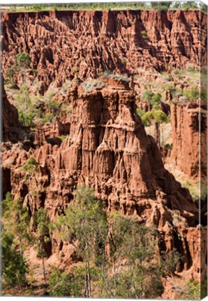 Framed Soil erosion, Konso, Rift Valley, Ethiopia, Africa Print