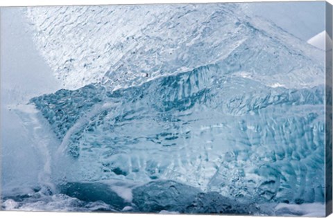 Framed South Georgia Island, Wirik Bay, Glacier ice Print