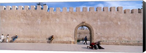 Framed Square in Ancient Walled Medina, Essaouira, Morocco Print