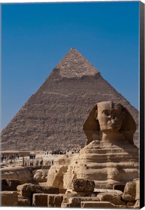 Framed Sphinx and Pyramid, Giza, Egypt Print