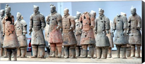 Framed Terra Cotta Warriors and Pits, Xian, Shaanxi, China Print