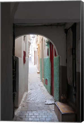 Framed Street in the Kasbah, Tangier, Morocco Print