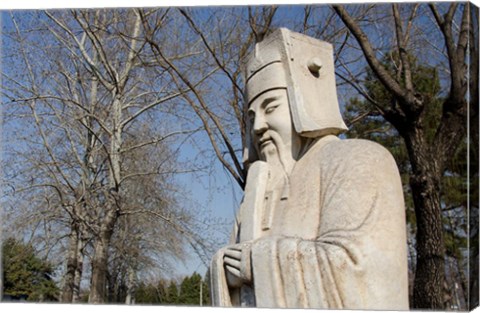 Framed Statue, Changling Sacred Was, Beijing, China Print