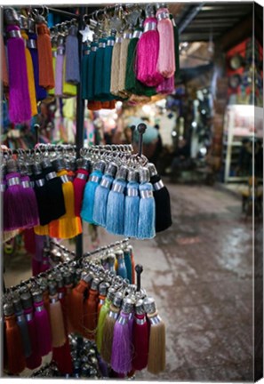 Framed Tassles, The Souqs of Marrakech, Morocco Print