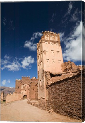 Framed Telouet Village, Ruins of the Glaoui Kasbah, South of the High Atlas, Morocco Print