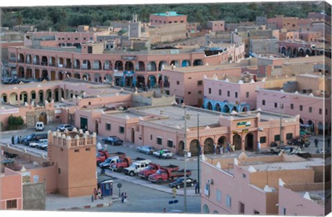 Framed Town View, Tinerhir, Morocco Print