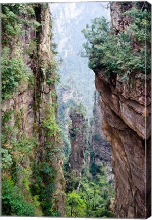 Framed Stone Spires, Zhangjiajie National Forest Park, Hunnan, China Print