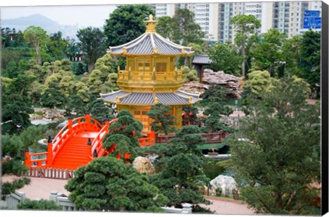 Framed Gold Pavilion of Absolute Perfection, Hong Kong, China Print