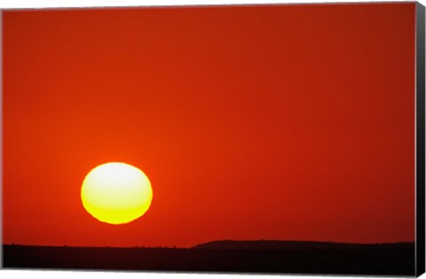 Framed Sunset, Masai Mara Game Reserve, Kenya Print