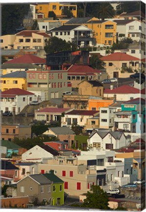 Framed Suburb of Bo-Kaap, Cape Town, South Africa Print