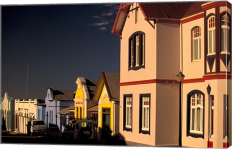 Framed Street Scene and Town View, Namibia Print