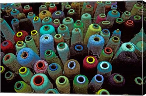 Framed Spools of Yarn, China Print