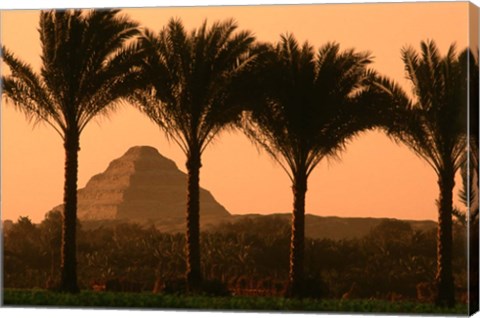 Framed Step Pyramid, Djoser, Old Kingdom, Sakkarra, Egypt Print