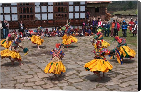 Framed Ura Yakchoe Festival, Bumthang, Bhutan Print