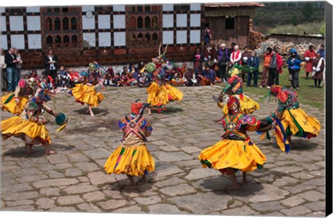 Framed Ura Yakchoe Festival, Bumthang, Bhutan Print