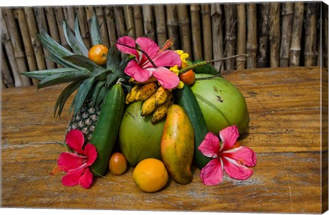 Framed Tropical Fruit on Praslin Island, Seychelles Print