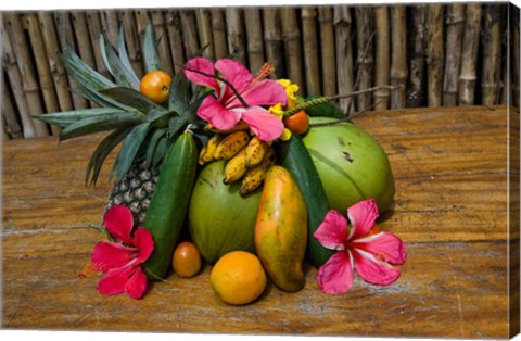 Framed Tropical Fruit on Praslin Island, Seychelles Print