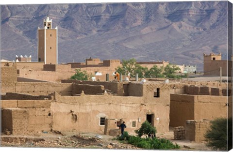 Framed Traditional Houses Outside Zagora, Draa Valley, Morocco Print