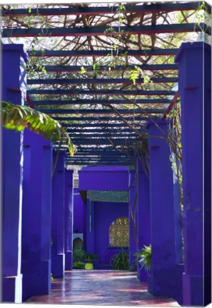 Framed Villa Courtyard, Marrakech, Morocco Print