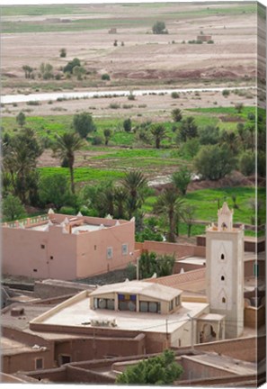 Framed Village in Late Afternoon, Amerzgane, South of the High Atlas, Morocco Print