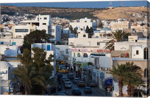 Framed Tunisia, Cap Bon, Hammamet, Avenue de la Republique Print