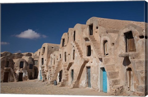 Framed Tunisia, Ksour, Medenine, fortified ksar building Print