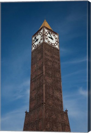 Framed Tunisia, Tunis, Avenue Habib Bourguiba, Clock tower Print