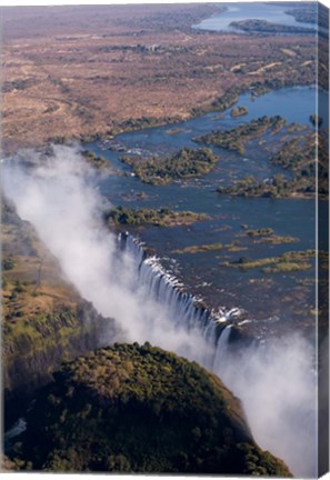 Framed Victoria Falls, Zambesi River, Zambia Print