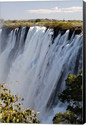 Framed Victoria Waterfalls, Zambesi River, Zambia. Print