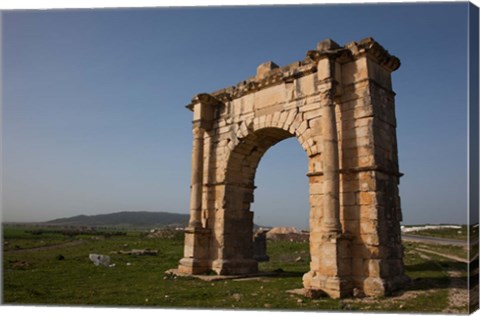 Framed Tunisia, Dougga, Roman-era arch on Route P5 Print