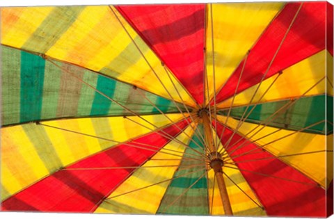 Framed Umbrella patterns, Fuli Village market, Yangshuo, China Print
