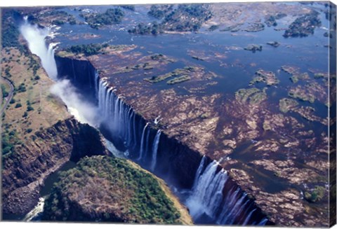 Framed Victoria Falls, Zimbabwe Print