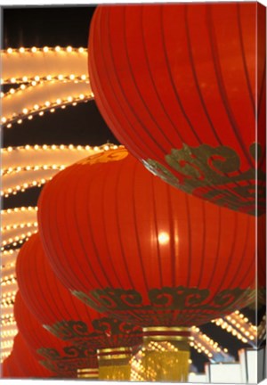 Framed Traditional Red Lanterns, China Print