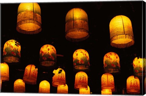 Framed Traditional Lanterns, China Print