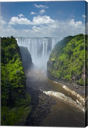 Framed Victoria Falls and Zambezi River, Zimbabwe Print