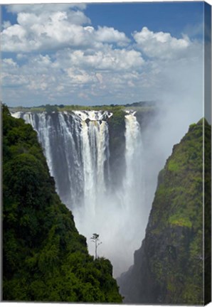 Framed Victoria Falls, Mosi-oa-Tunya, Zimbabwe, Africa Print