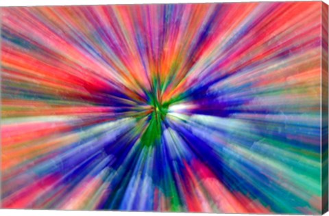 Framed Zoom Abstract of Pansy Flowers Print