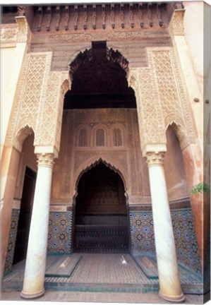 Framed Zellij (Mosaic Tilework) at the Saddian Tombs, Morocco Print