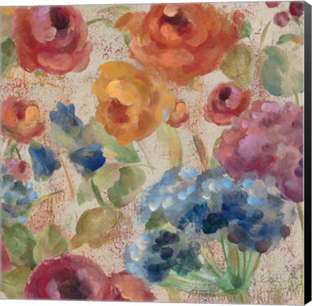 Framed April Rain Flowers III Print